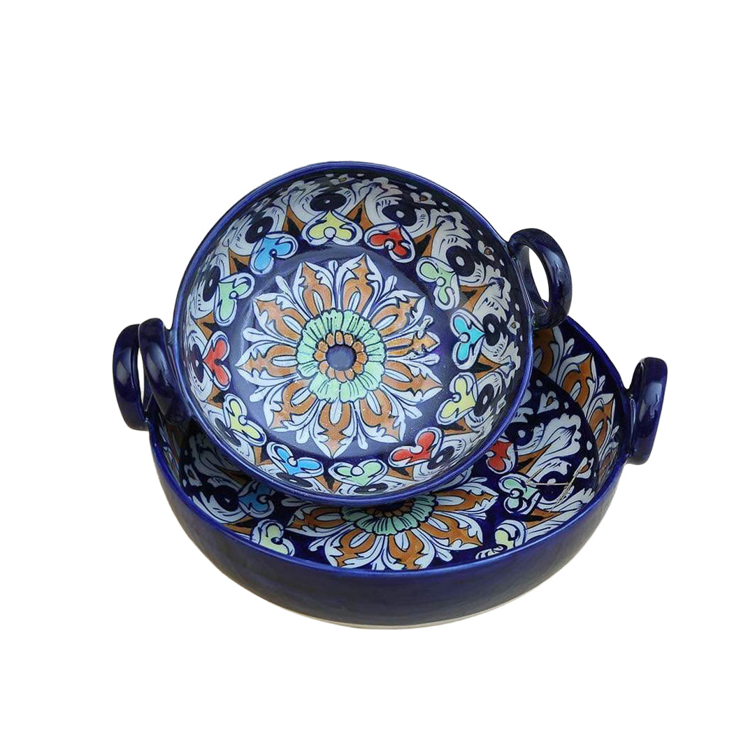Set Of 2 Tranquility Ceramic Karahi