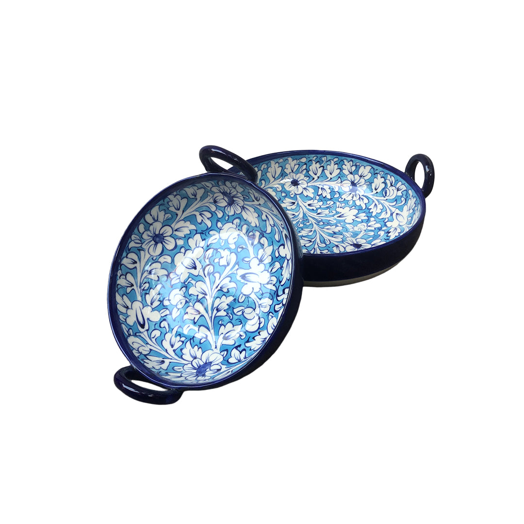 Set Of 2 Breeze Blue Karahi