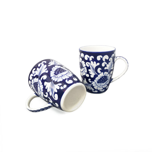 Set of 2 Auralite Blue Flower Large Mug