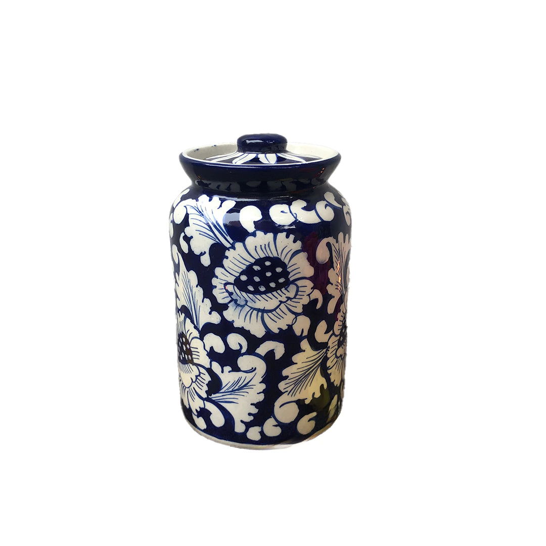 Blue Flower Jar By Auralite