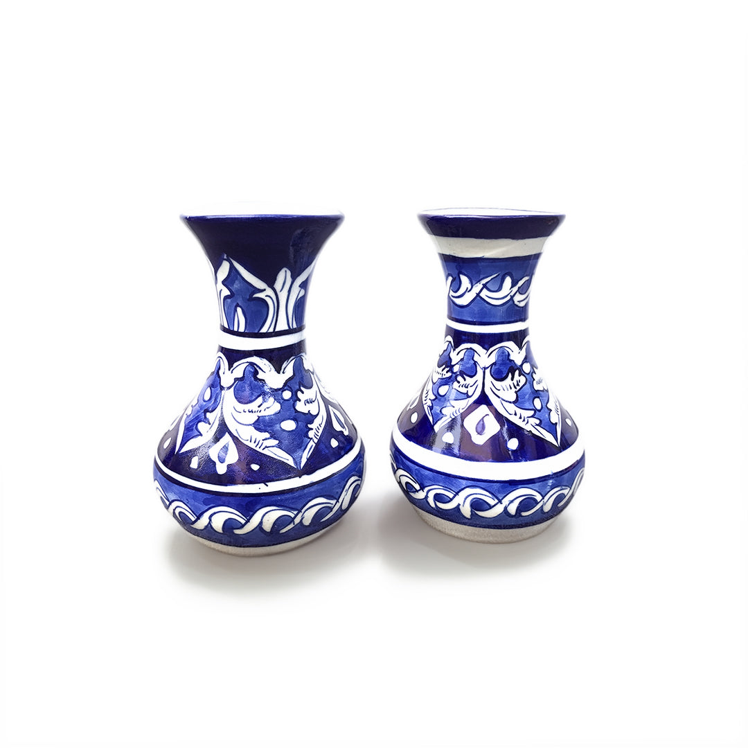 Set of 2 Blue Felicity Small Vase