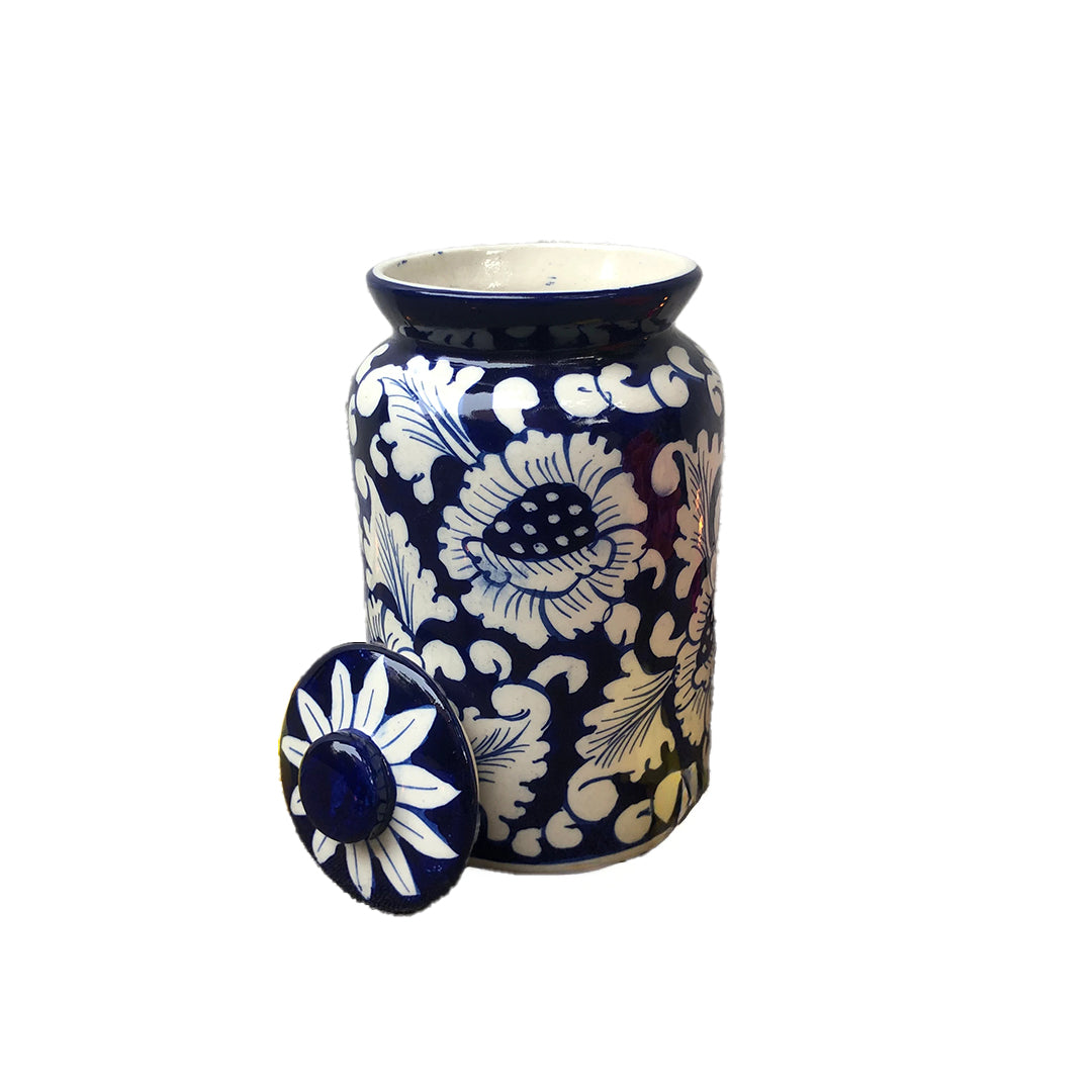 Blue Flower Jar By Auralite