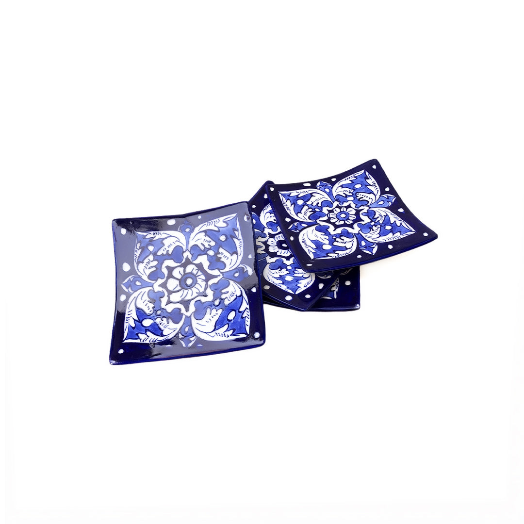 Auralite Blue Felicity Tea Coasters Set of 4