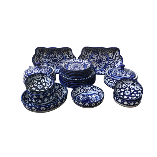 Auralite Blue Celico Dinner Set 6 Persons Serving