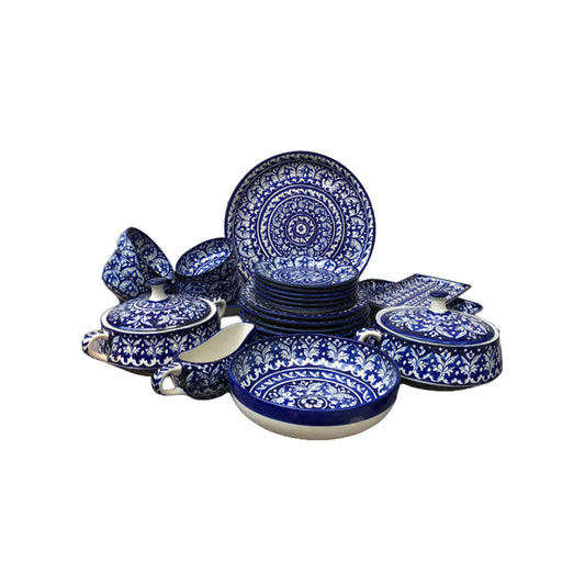 Auralite Blue Felicity Dinner Set 6 Persons Serving