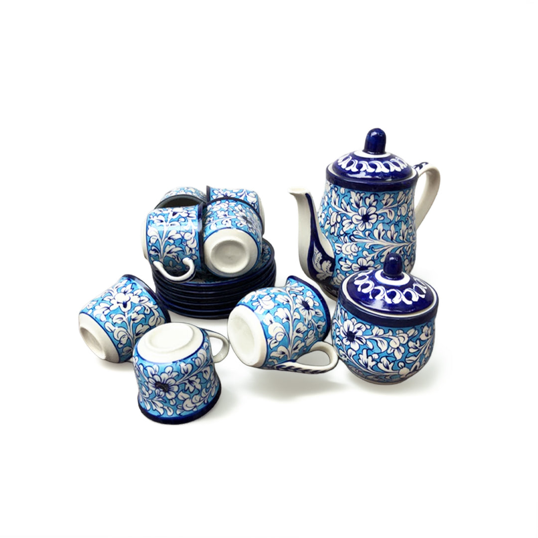 Auralite Breeze Blue Tea Set